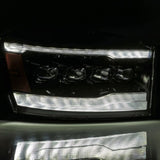 AlphaRex 06-08 Ram 1500HD NOVA LED Proj Headlights Plnk Style Alpha Blk w/Seq Signal/DRL/Amber LED 880538