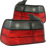 ANZO 1992-1998 BMW 3 Series E36 Sedan Taillights Red/Smoke 221200