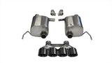 Corsa 2014 Chevy Corvette C7 Coupe 6.2L V8 AT/MT 2.75in Valve-Back Dual Rear Exit Black Xtreme Exht 14762BLK