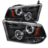 Spyder Dodge Ram 1500 09-14 10-14 Projector Headlights Halogen- LED Halo LED - Blk PRO-YD-DR09-HL-BK 5010032