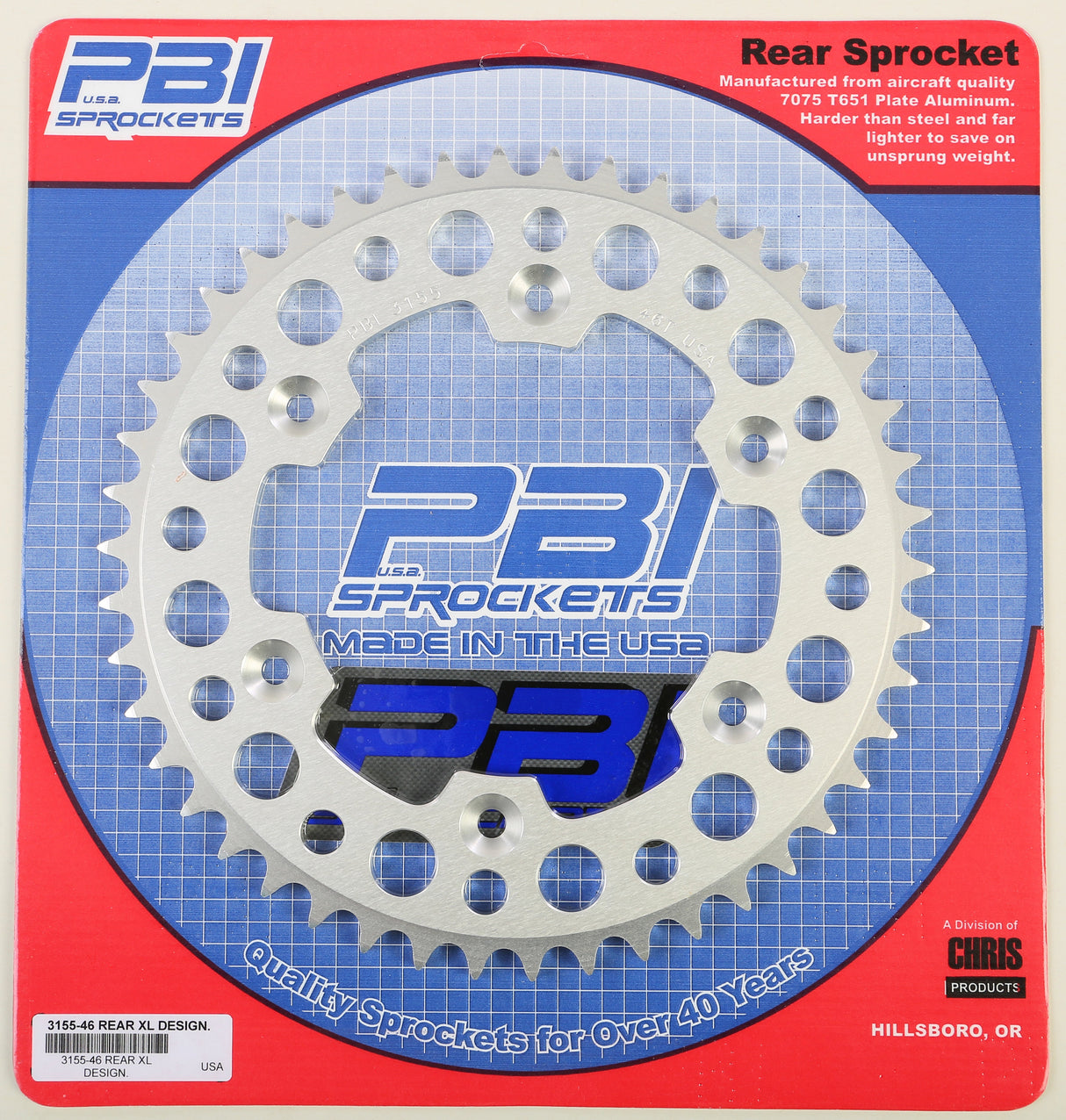 PBIRear Sprocket Aluminum 46t-520 Beta/Hon3155-46-3