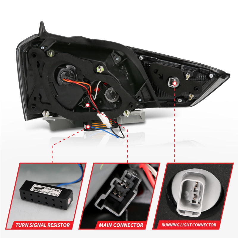 ANZO 14-18 Chevrolet Impala LED Taillights Smoke 321345