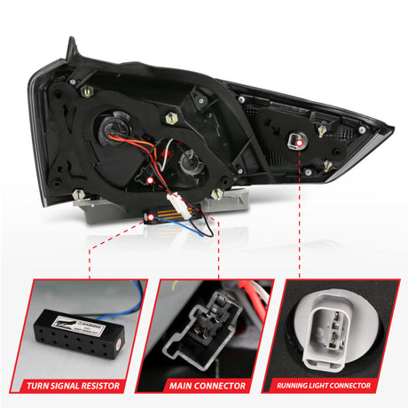 ANZO 14-18 Chevrolet Impala LED Taillights Smoke 321345