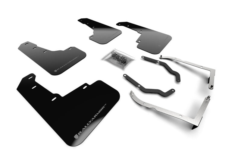 Rally Armor 18-22 Subaru Crosstrek Lift/AT Black UR Mud Flap w/ Silver Logo MF46-LTUR-BLK/SIL