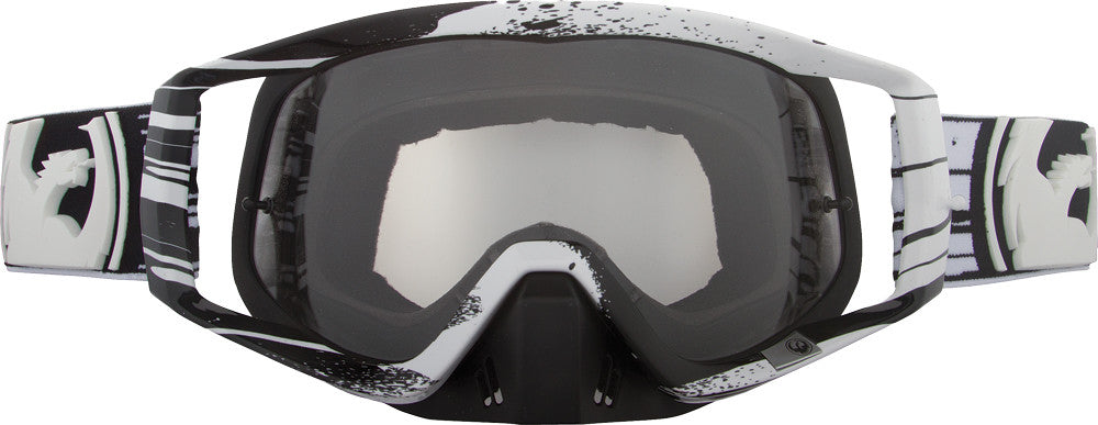 DRAGON Vendetta Goggle Paintdrip Black/White W/Clear Aft Lens 722-1292