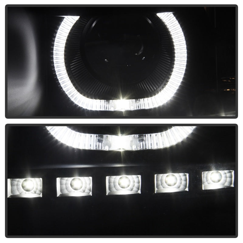 Xtune Chevy Silverado 1500/2500/3500 07-13 LED Halo Projector Headlights Black PRO-JH-CSIL07-CFB-BK 9032189