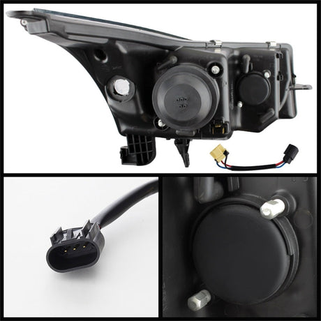 Spyder Chevy Cruze 11-14 Projector Headlights Light Tube DRL Blk PRO-YD-CCRZ11-LTDRL-BK 5074164