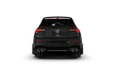 Rally Armor MK8 Volkswagen Golf GTI/R UR Black Mud Flap w/ Blue Logo MF80-UR-BLK/BL
