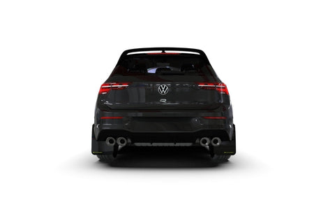 Rally Armor 2022 MK8 Volkswagen Golf GTI/R Red UR Mud Flap w/ White Logo MF80-UR-RD/WH