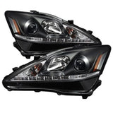 Spyder Lexus IS 250/350 2006-2010 Projector Headlights DRL Black PRO-YD-LIS06-DRL-BK 5080059