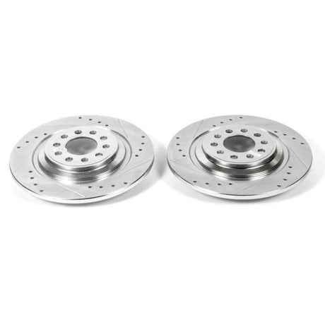 Power Stop 14-19 Jeep Cherokee Rear Evolution Drilled & Slotted Rotors - Pair AR83088XPR