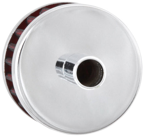 K&N Steel Base Chrome Top Crankcase Vent Filter 1/2in. Vent / 2in. OD / 1-1/2in. Height 62-1015