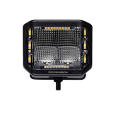 Go Rhino Xplor Blackout Combo Series Cube Sideline LED Flood Lights w/Amber 4x3 - Blk (Pair)