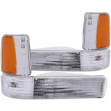 ANZO 1991-1996 Dodge Dakota Euro Parking Lights Chrome w/ Amber Reflector 511047