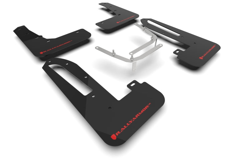 Rally Armor 2023+ Honda Civic Type R Black Mud Flap Red Logo MF97-UR-BLK-RD