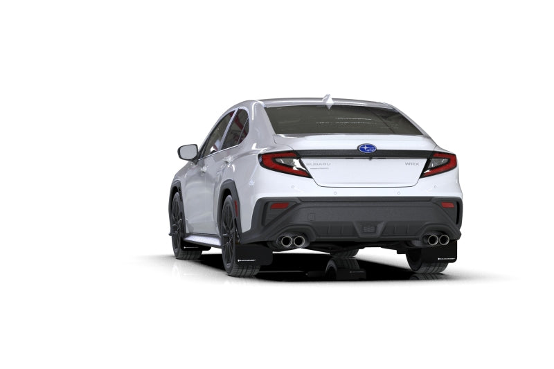 Rally Armor 2022 Subaru WRX Black UR Mud Flap w/ White Logo MF92-UR-BLK/WH
