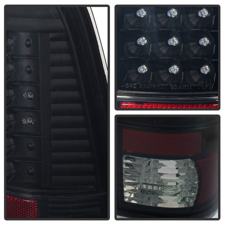 Xtune Ford F250/350/450/550 Super Duty 99-07 LED Tail Lights Black Smoke ALT-JH-FF15097-LED-BKSM 9027642