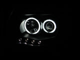 ANZO 2005-2011 Toyota Tacoma Projector Headlights w/ Halo Black 121282