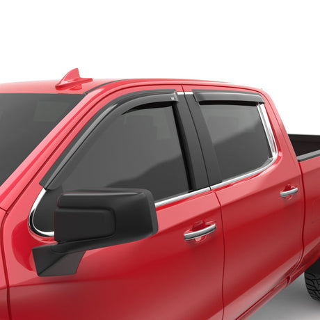 EGR 2019 Chevy 1500 Crew Cab Tape-On Window Visors - Set of 4 Dark Smoke 641691