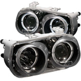 ANZO 1994-1997 Acura Integra Projector Headlights w/ Halo Black 121003