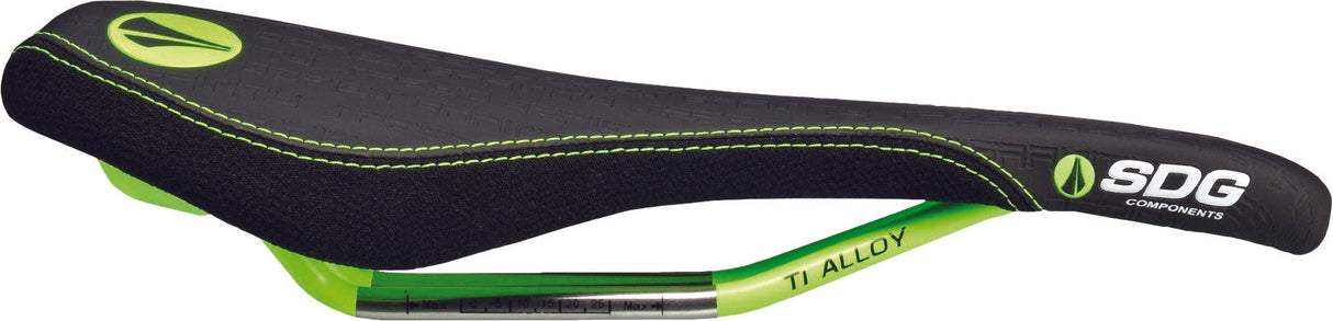 SDG COMPONENTS Fly Mountain Saddle Ti-Alloy Black/Green 6504