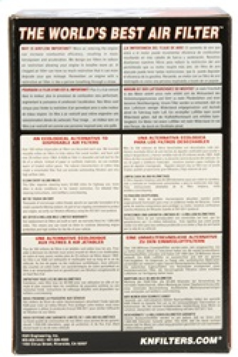 K&N Oval Air Filter - 8-7/8in L 5-1/4in W 3-1/4in H E-3461