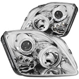 ANZO 1997-2001 Honda Prelude Projector Headlights w/ Halo Chrome w/ LED 121342