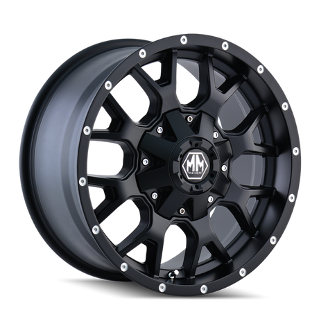 Mayhem 8015 Warrior 20x10 / 6x135 BP / -25mm Offset / 106mm Hub Matte Black Wheel 8015-2137MB