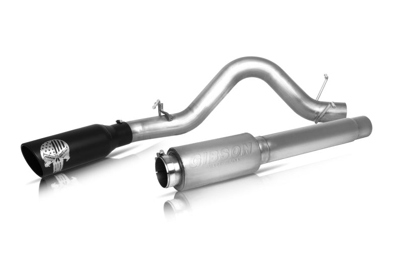 Gibson 07-19 Toyota Tundra SR5 5.7L 4in Patriot Skull Series Cat-Back Single Exhaust - Stainless 76-0013