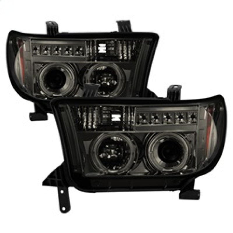 Spyder Toyota Tundra 07-13 Projector Headlights LED Halo LED Smke PRO-YD-TTU07-HL-SM 5012043
