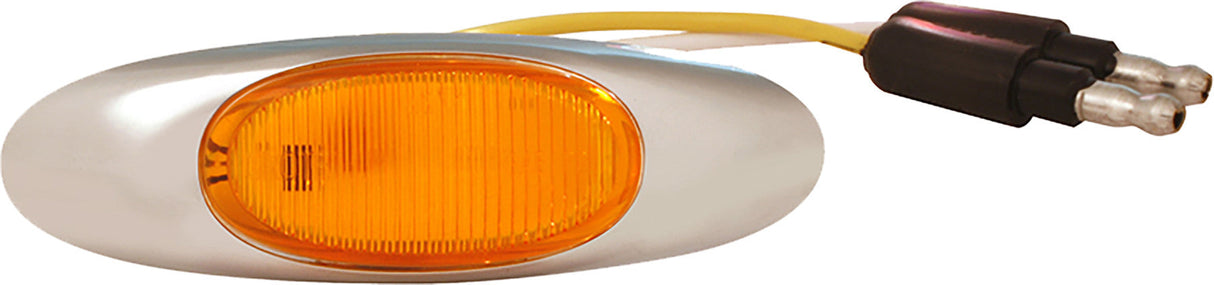 GROTE Micronova Oval Led Amber W/Chrome Bezel 47953