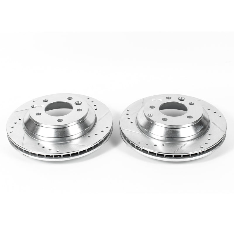 Power Stop 07-15 Audi Q7 Rear Evolution Drilled & Slotted Rotors - Pair EBR1013XPR
