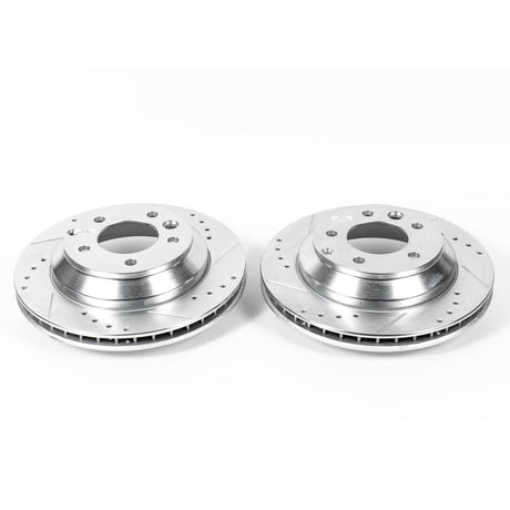 Power Stop 07-15 Audi Q7 Rear Evolution Drilled & Slotted Rotors - Pair EBR1013XPR