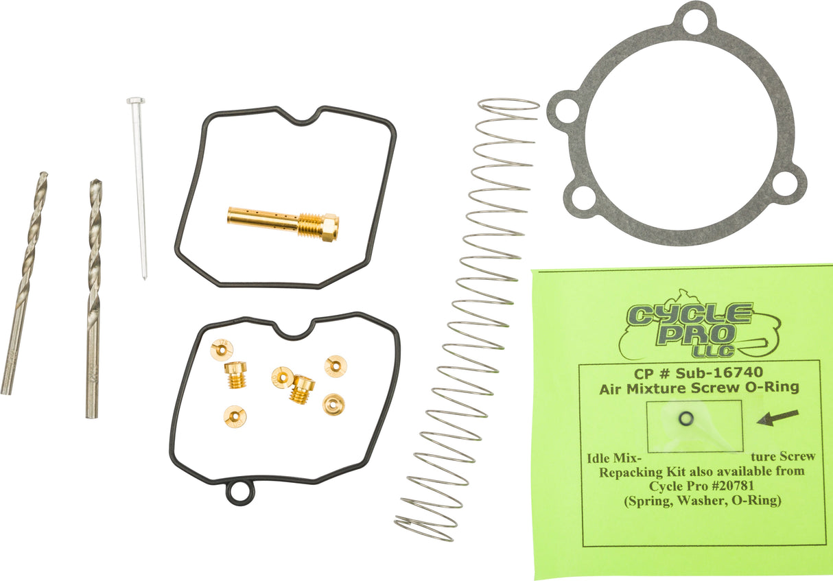 CYCLE PRO Keihin Cv Carb Recalibration Tuner Kit W/Gaskets 16740