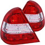 ANZO 1994-2000 Mercedes Benz C Class W202 Taillights Red/Clear 221157