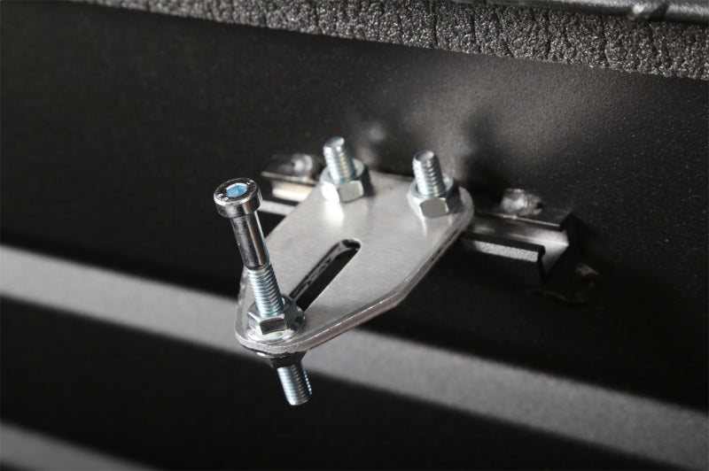 Deezee Universal Tool Box - Red Crossover - Single Lid Black BT Pull Handle (Low/Txt Blk) DZ 10170LTB