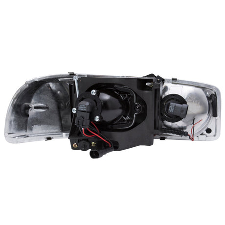 ANZO 1999-2006 Gmc Sierra 1500 Projector Headlights w/ U-Bar Black 111303