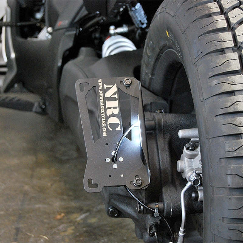 New Rage Cycles 19+ Can-Am Ryker Side Mount License Plate (2 Position) RYKER-SIDE