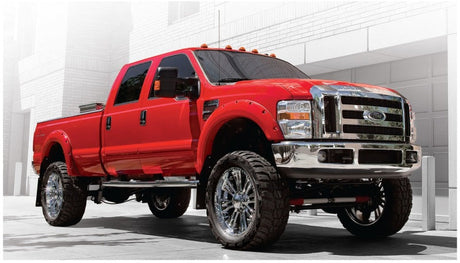 Bushwacker 08-10 Ford F-250 Super Duty Styleside Pocket Style Flares 4pc 81.0/96.0in Bed - Black 20917-02