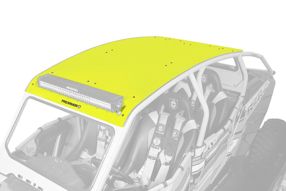 PRO ARMOR Asylum Roof W/Light Bar Pocket Lime Squeeze P144R121LSQ-630