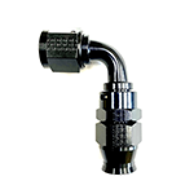 Fragola -12AN Real Street x 90 Degree Hose End Black For PTFE Hose 689012-BL