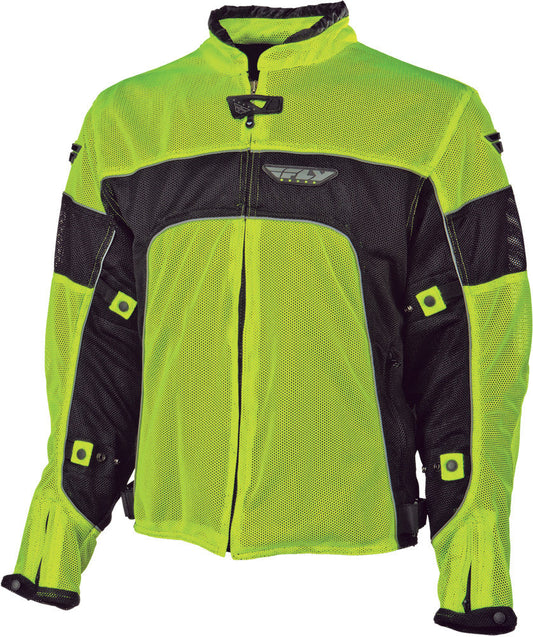 FLY RACING Coolpro Ii Mesh Jacket Flo. Yellow/Black 2x #5791 477-4035~6