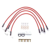 Power Stop 07-17 Jeep Wrangler Front & Rear SS Braided Brake Hose Kit (Stock Ride Height) BH00139