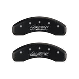 MGP 4 Caliper Covers Engraved Front & Rear Lightning Red finish silver ch 10021SLTGRD