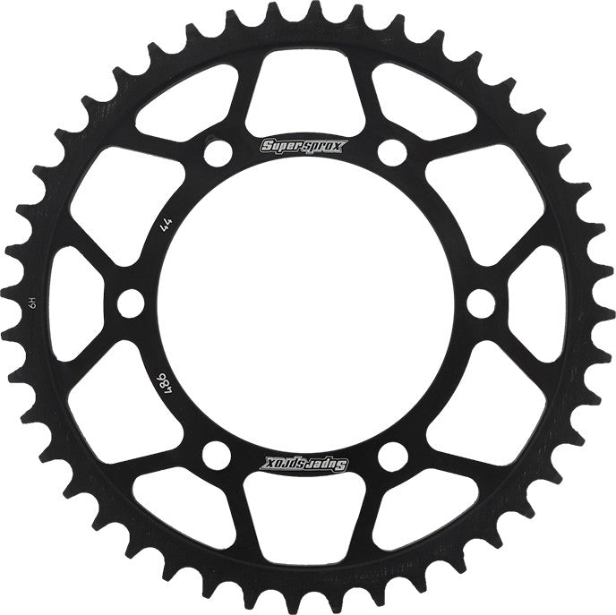 SUPERSPROX Rear Sprocket Steel 44t-520 Blk Hon/Kaw/Yam RFE-486-44-BLK