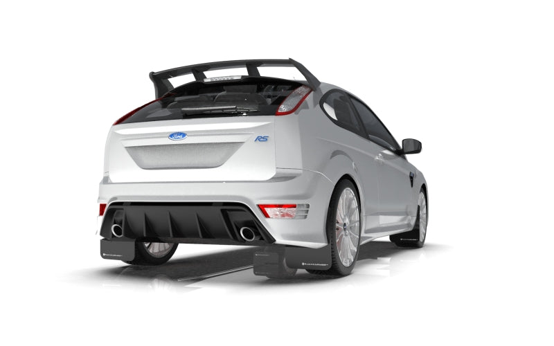 Rally Armor 2009-11 Ford Focus MK2 RS Black Mud Flap Grey Logo MF56-UR-BLK/GRY