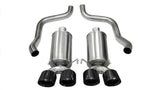 Corsa Black Xtreme Axle-Back Exhaust w/Dual Black 3.5in Tips 09-13 Chevrolet Corvette C6 6.2L V8 14470BLK