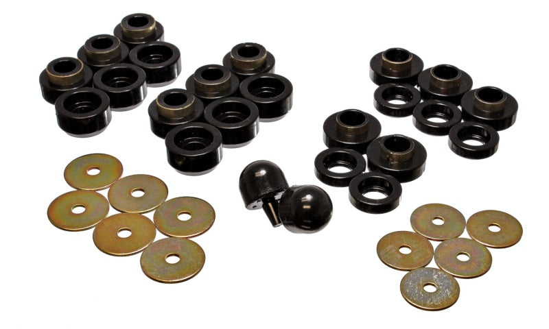 Energy Suspension 97-06 Jeep Wrangler YJ & TJ Black Body(cab) Mount Set 2.4107G