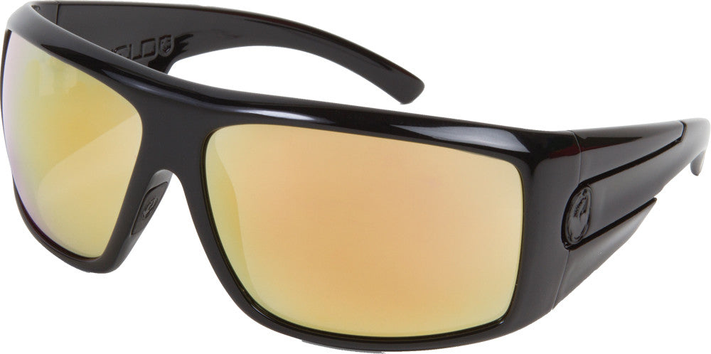 DRAGON Shield Sunglasses Black Gold W/Gold Ion Lens 720-2054