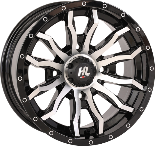HIGH LIFTER Wheel - HL21 - Front/Rear - Gloss Black w/Machined - 14x7 - 4/137 - 4+3 (+10 mm) 14HL21-1137